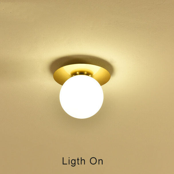 Modern Globe 1-light Semi-flush Mount Lighting