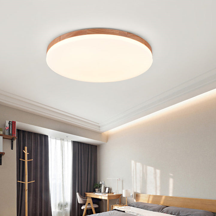 Lumendat Modern Acrylic Shade Round Log LED Flush Mount Light Lumendat