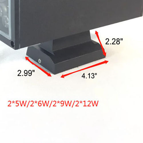 Modern Minimalist Square Column LED Luminous Outdoor Waterproof Wall Sconce Lamp Lumendat