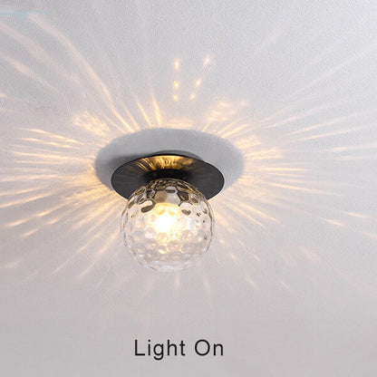 Modern Globe 1-light Semi-flush Mount Lighting