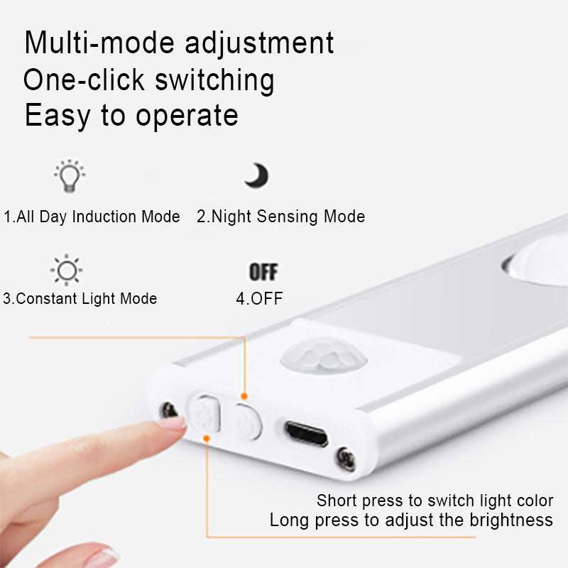 Ultra-thin Smart LED Human Sensor Charging Hill Ripple Light Strip Lumendat