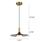 Modern Black Walnut LED Pendant Light BulbSquare