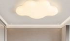 Modern White Cloudy Iron Acrylic LED Flush Mount Ceiling Light