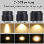 Modern Minimalist Adjustable Dimmable Focus Dimming Spotlight Tubular Track Lighting 3/4/5 Light LED Flush Mount for Living Room BulbSquare