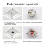 Modern Crystal Flower Shape LED Flush Mount Ceiling Light BulbSquare