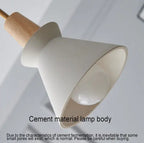 Nordic Minimalist White Cement 1-light Tapered Pendant Light Lumendat