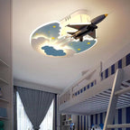 Lumendat Creative Kids Cartoon Aircraft Dimmable Acrylic LED Flush Mount Ceiling Light Lumendat