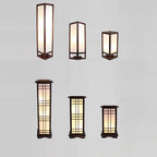 Traditional Chinese Rectangular Parchment Wood 1-Light Standing Floor Lamp For Entertainment Rooms Lumendat
