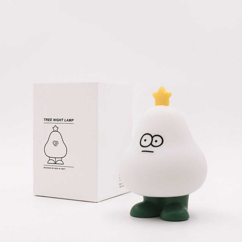 Lumendat Creative Cartoon Pear Silicone Timing LED Night Light Table Lamp Lumendat