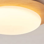 Nordic Iron Wood Grain Pebble LED Flush Mount Ceiling Light Lumendat