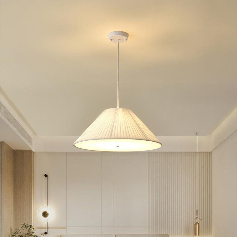 Contemporary Scandinavian Round Iron Acrylic Fabric 4/5 Light Pendant Light for Living Room BulbSquare