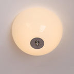 Nordic Minimalist Iron Round Glass Shade 4-light Flush Mount Ceiling Light