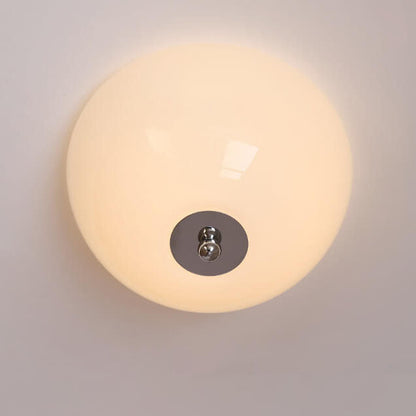 Nordic Minimalist Iron Round Glass Shade 4-light Flush Mount Ceiling Light