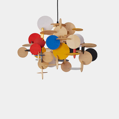 Nordic Creative Round Building Blocks Acrylic Iron 1-light Pendant Light