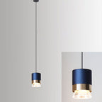 Nordic Light Luxury Cylindrical Aluminum Acrylic LED Pendant Light BulbSquare
