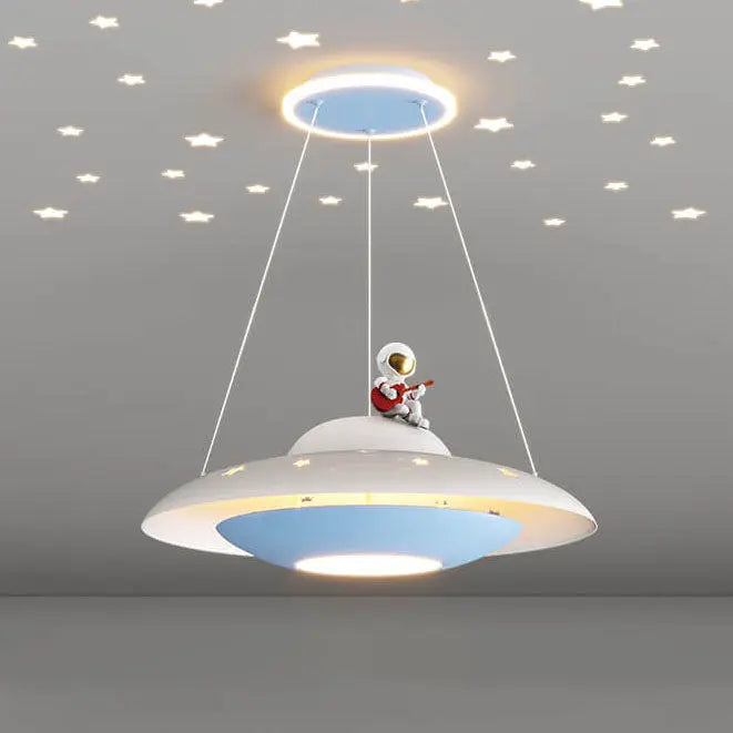 Modern Creative Flying Saucer Space Astronaut Children LED Chandelier Lumendat