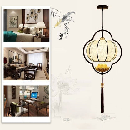 Chinese Retro Light Luxury Wrought Iron 1-light Pendant Light