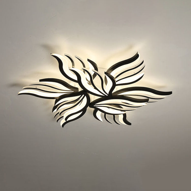 Modern Creative Personality Acrylic Flower Shape LED Semi-flush Mount Ceiling Light