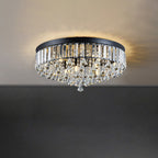 Modern Luxury Round Iron Crystal Beads 6/9-Light Flush Mount Ceiling Light For Living Room Lumendat