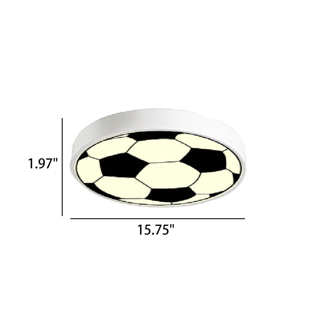 Cartoon Creative Round Football LED Kids Flush Mount Ceiling Light Lumendat