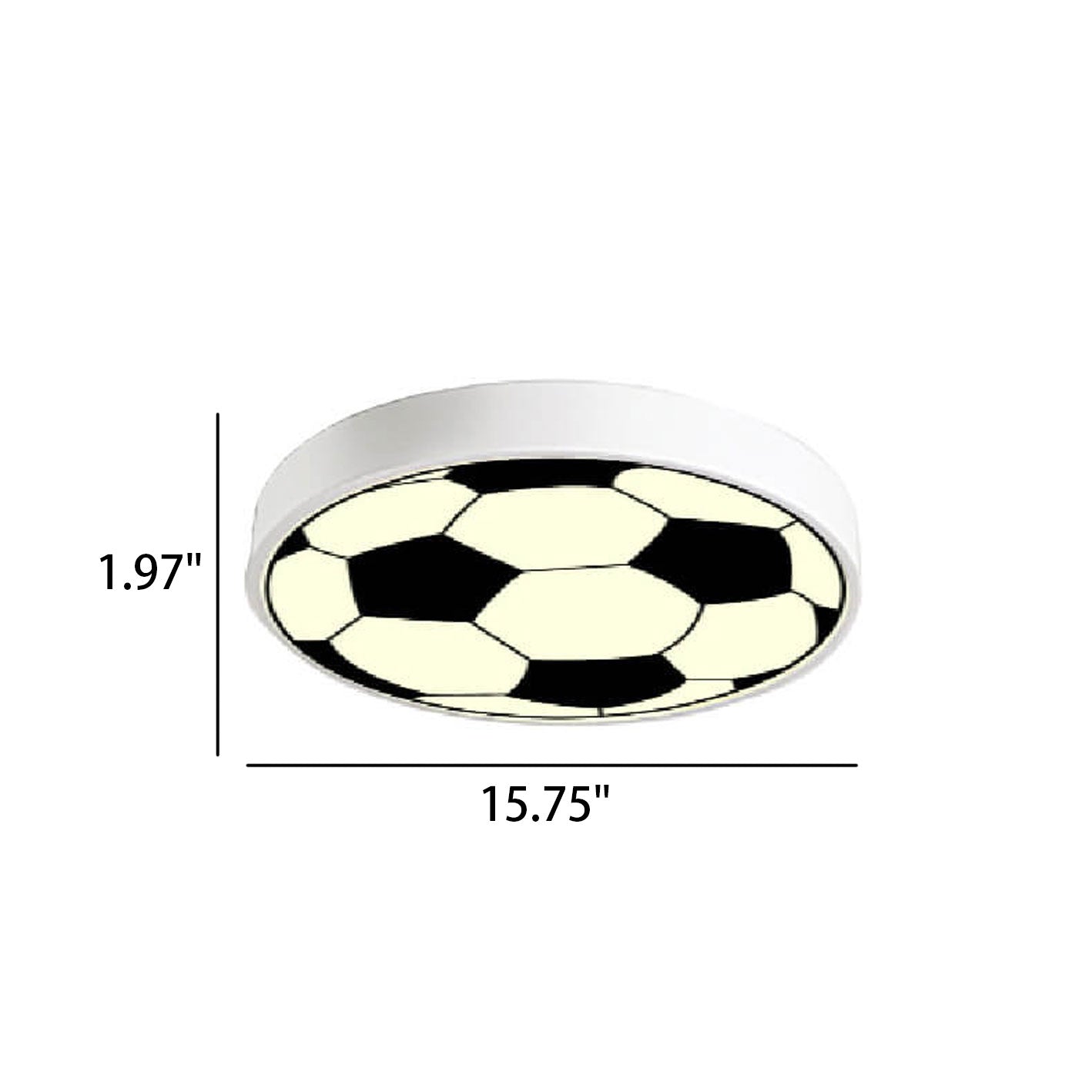 Cartoon Creative Round Football LED Kids Flush Mount Ceiling Light Lumendat