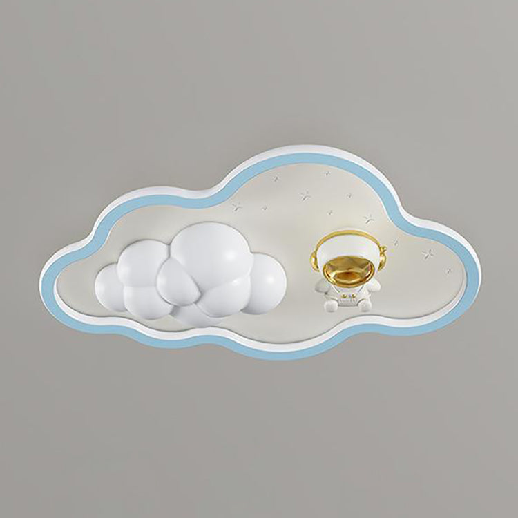 Lumendat Modern Art Deco Kids Iron PE Cloud Rainbow Semicircular Astronaut LED Flush Mount Ceiling Light For Bedroom Lumendat