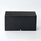 Modern Solar Black Rectangular Die-Cast Aluminum Solar LED Outdoor Wall Light Lumendat