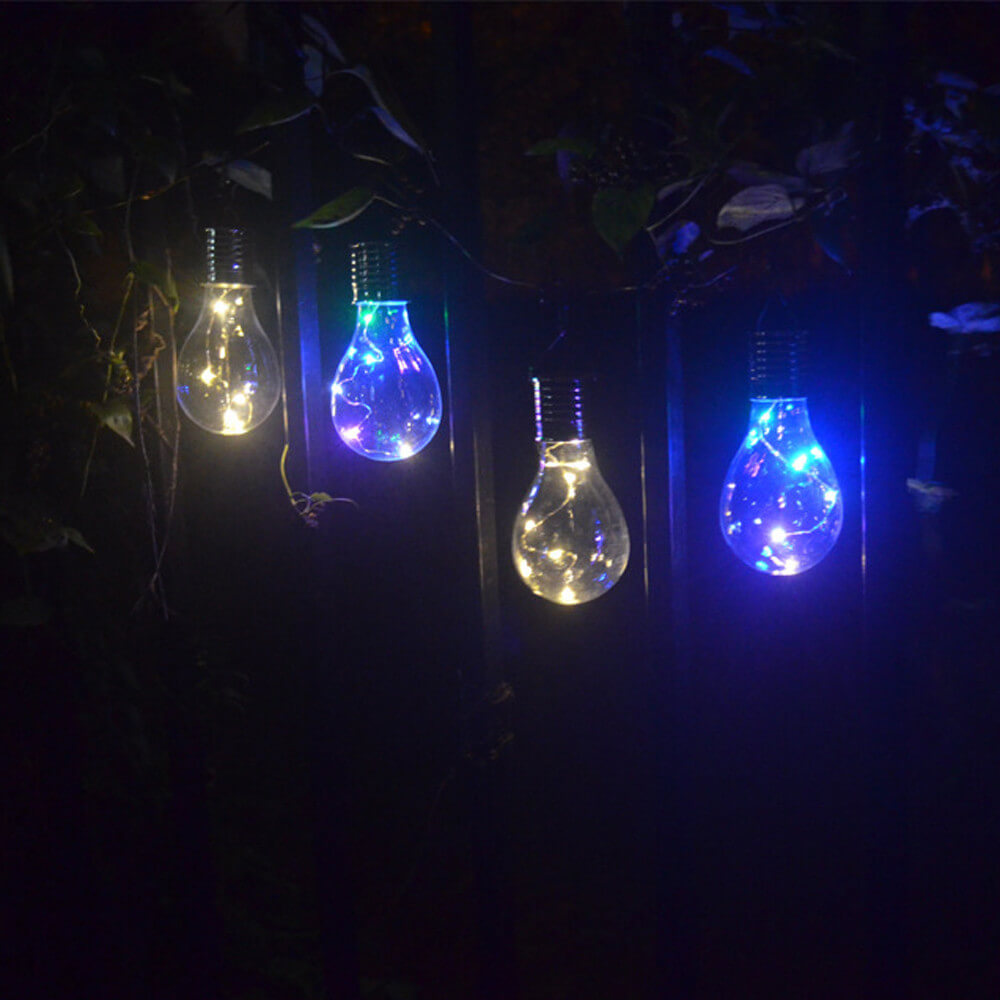Creative Color Bulbs Plastic Solar LED Outdoor Hanging Light Lumendat