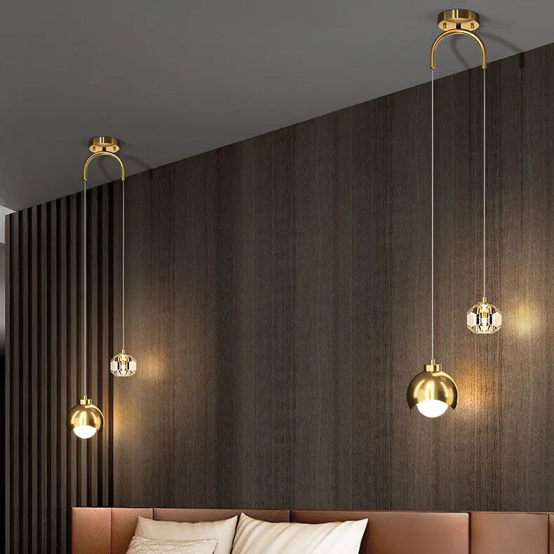 European Style Light Luxury Iron Brass LED Island Light Chandelier modern luxury lighting fixture