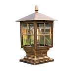 European Outdoor Column Lantern Waterproof Rustproof 1-Light Patio Light Lumendat