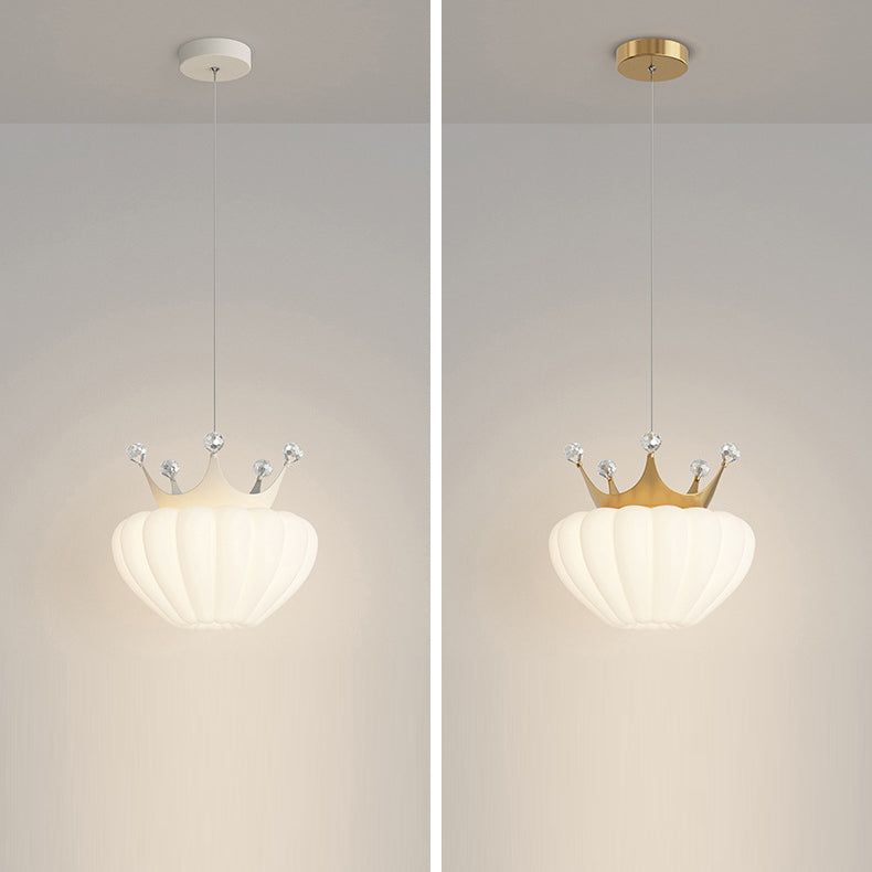 Lumendat Contemporary Creative Kids Cloud Crown Iron PE Crystal LED Pendant Light For Bedroom Lumendat