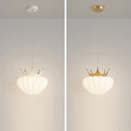 Lumendat Contemporary Creative Kids Cloud Crown Iron PE Crystal LED Pendant Light For Bedroom Lumendat