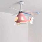 Lumendat Cartoon Creative Aircraft Design LED Downrods Ceiling Fan Light Lumendat