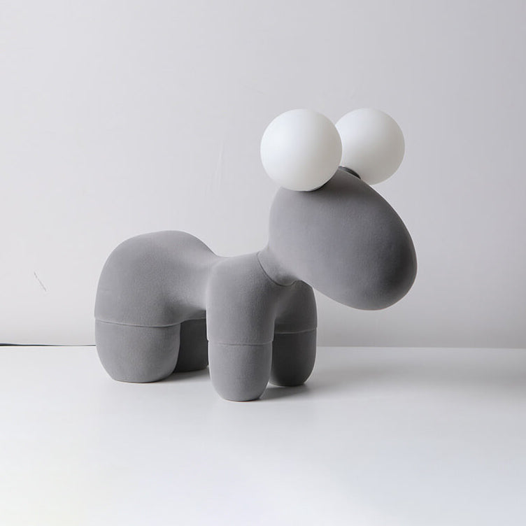 Lumendat Cartoon Creative Pony Plush Resin 2-Light Table Lamp Lumendat