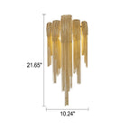 Lumendat Postmodern Luxury Aluminum Chain Tassel 2-Light Wall Sconce Lumendat
