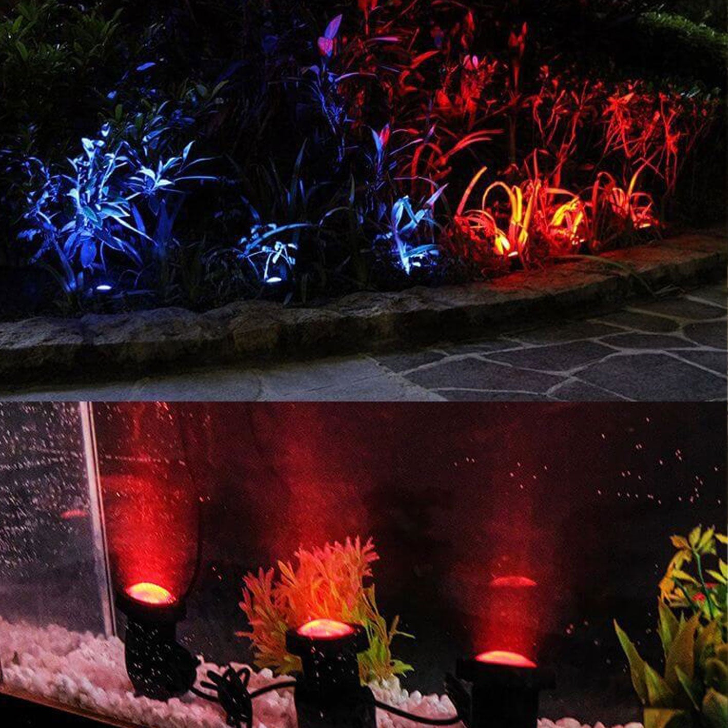 Solar Waterproof RGB Lawn Decoration LED Spotlight Landscape Light Lumendat