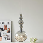 Contemporary Scandinavian Lava Ball Iron Acrylic 1-light Pendant Light for Bedroom