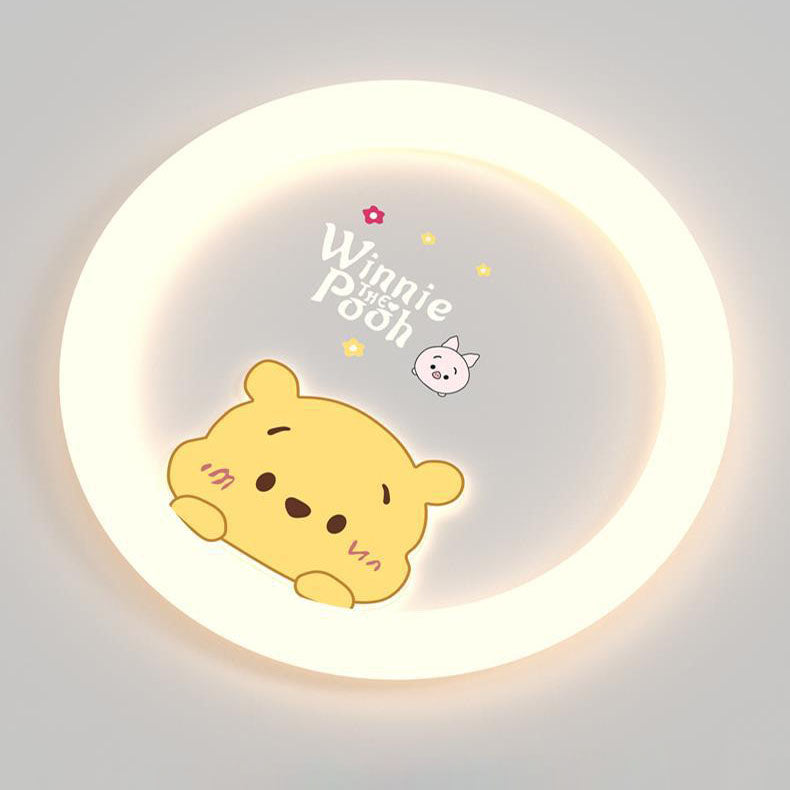 Lumendat Contemporary Creative Cartoon Animal Duck Acrylic LED Flush Mount Ceiling Light For Bedroom Lumendat
