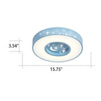 Lumendat Modern Minimalist Starry Sky Round Children's LED Flush Mount Ceiling Light Lumendat