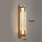 European Light Luxury Rectangular Bubble Crystal LED Wall Sconce Lamp