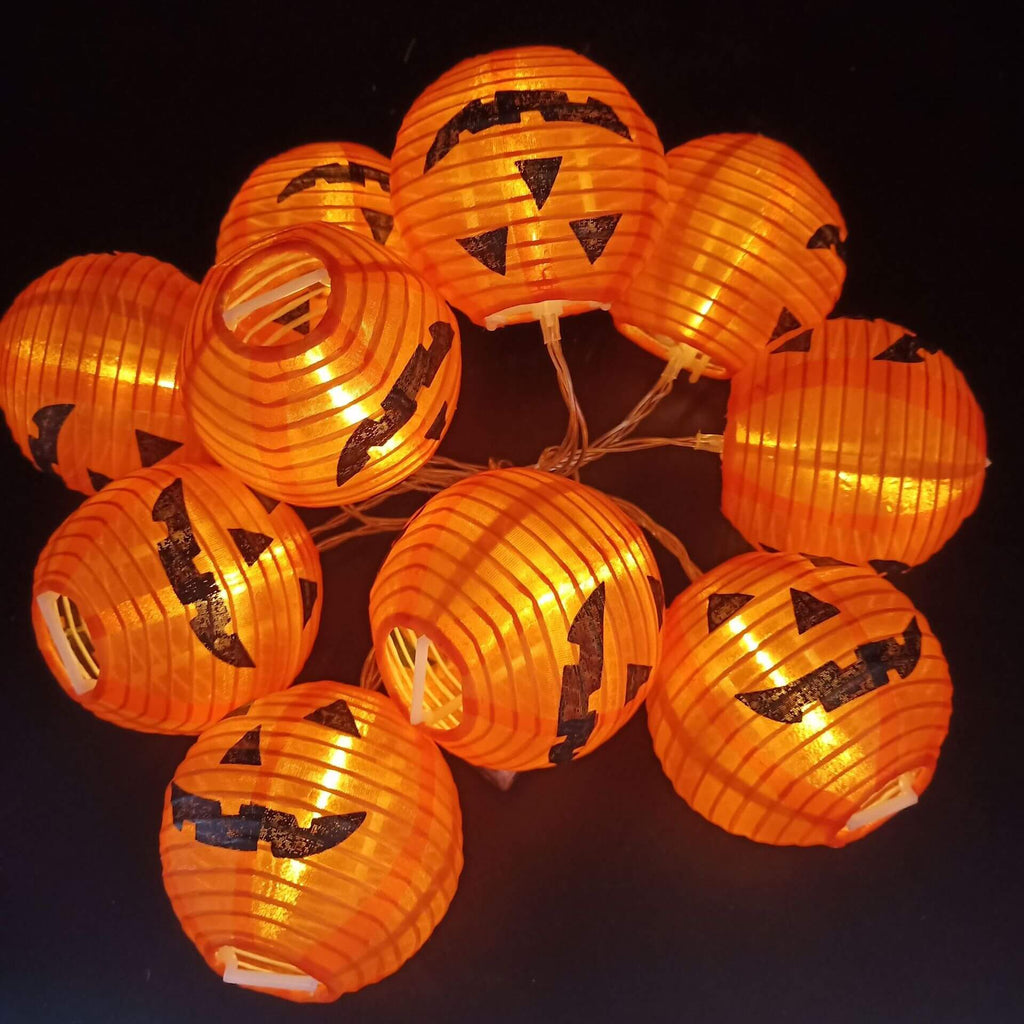 Halloween Pumpkin Lantern Outdoor Waterproof LED Decorative String Lights Lumendat