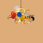 Contemporary Creative Round Building Blocks Acrylic Iron 1-Light Pendant Light For Living Room Lumendat