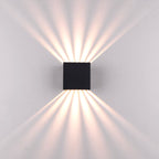 Modern Solid Color Aluminum Square LED Outdoor Waterproof Wall Sconce Lamp