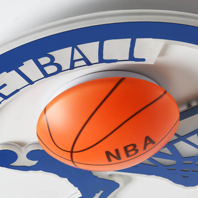 Lumendat Creative Simplicity NBA Basketball Acrylic LED Kids Flush Mount Ceiling Light Lumendat