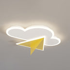 Lumendat Creative Cartoon Clouds Airplane LED Kids Flush Mount Ceiling Light Lumendat