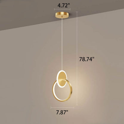 Modern Minimalist All-copper LED 1-Light Pendant Light