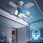 Lumendat Simple Cartoon Aircraft LED Downrods Ceiling Fan Light Lumendat