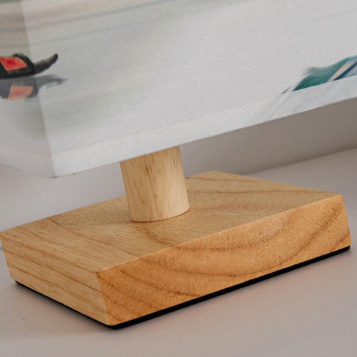 Contemporary Creative Fabric Square USB LED Table Lamp For Bedroom Lumendat