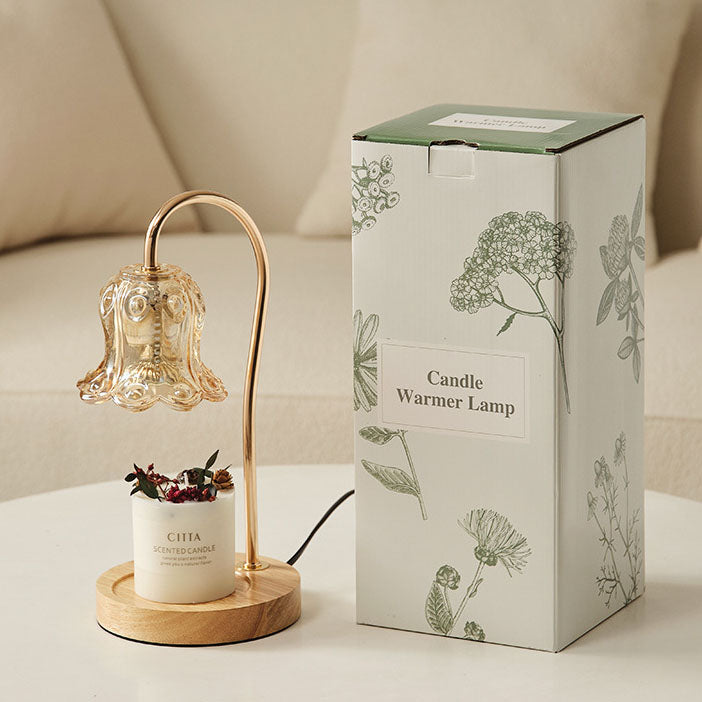 Modern Creative Simple Solid Wood Lily Of The Valley 1-Light Melting Wax Table Lamp Lumendat
