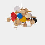 Contemporary Creative Round Building Blocks Acrylic Iron 1-Light Pendant Light For Living Room Lumendat